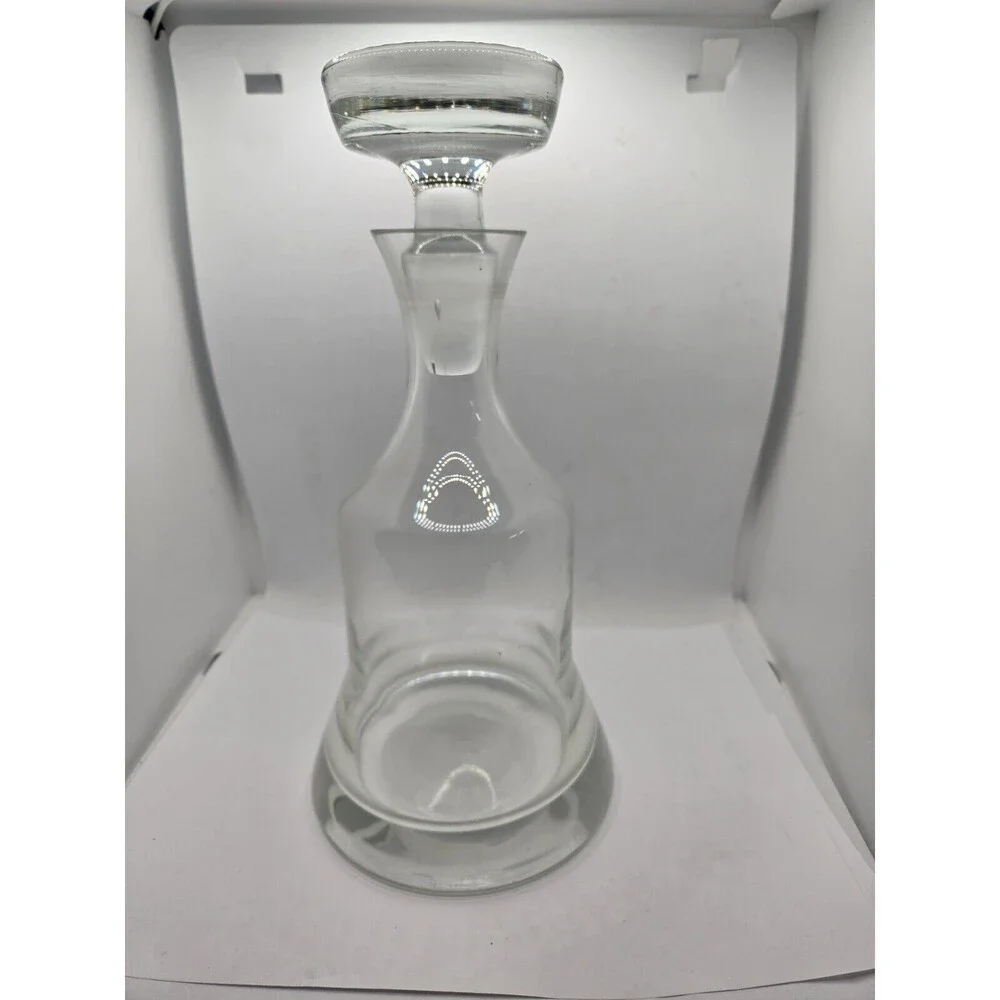 Vintage Crystal Liquor Decanter Bottle With Stopper Heavy No chips or cracks